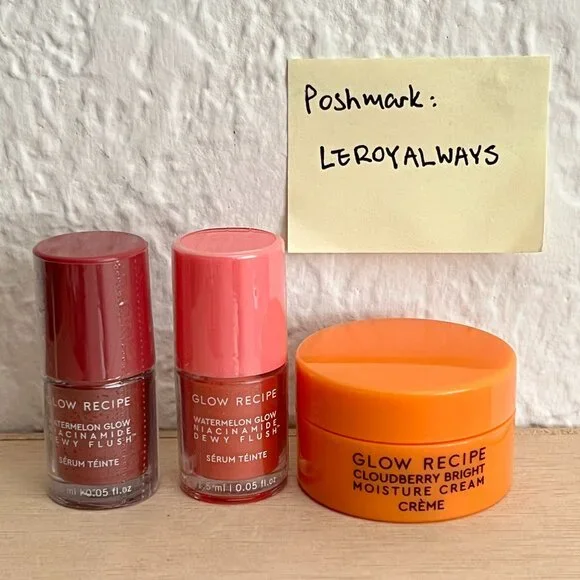 Glow Recipe Watermelon Glow Dewy Flush + Cloudberry Bright Cream Moisturizer - Picture 1 of 2